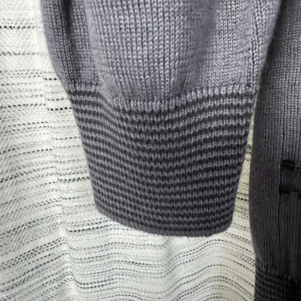 Tulliano Mens Gray Plaid Knit Long Sleeve Sweater Cotton Blend Size‎ M EUC